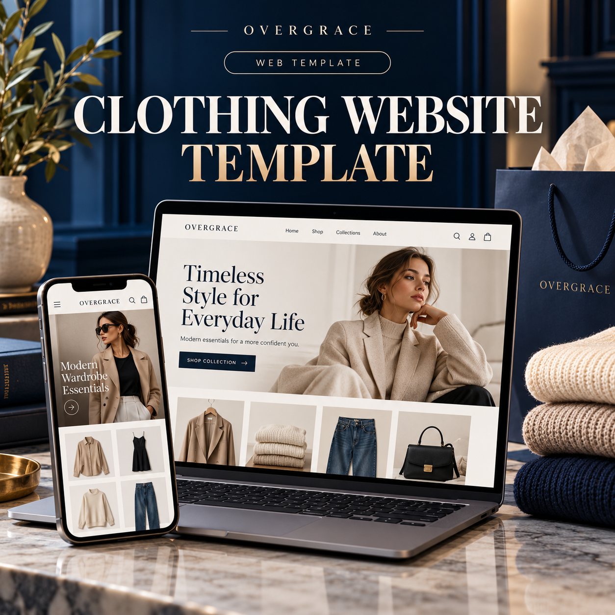 Overgrace website templates and digital tools collection illustration
